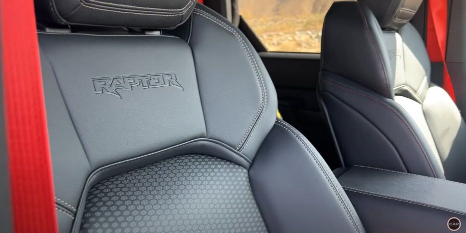 Interior of the 2022 Ford Bronco Raptor