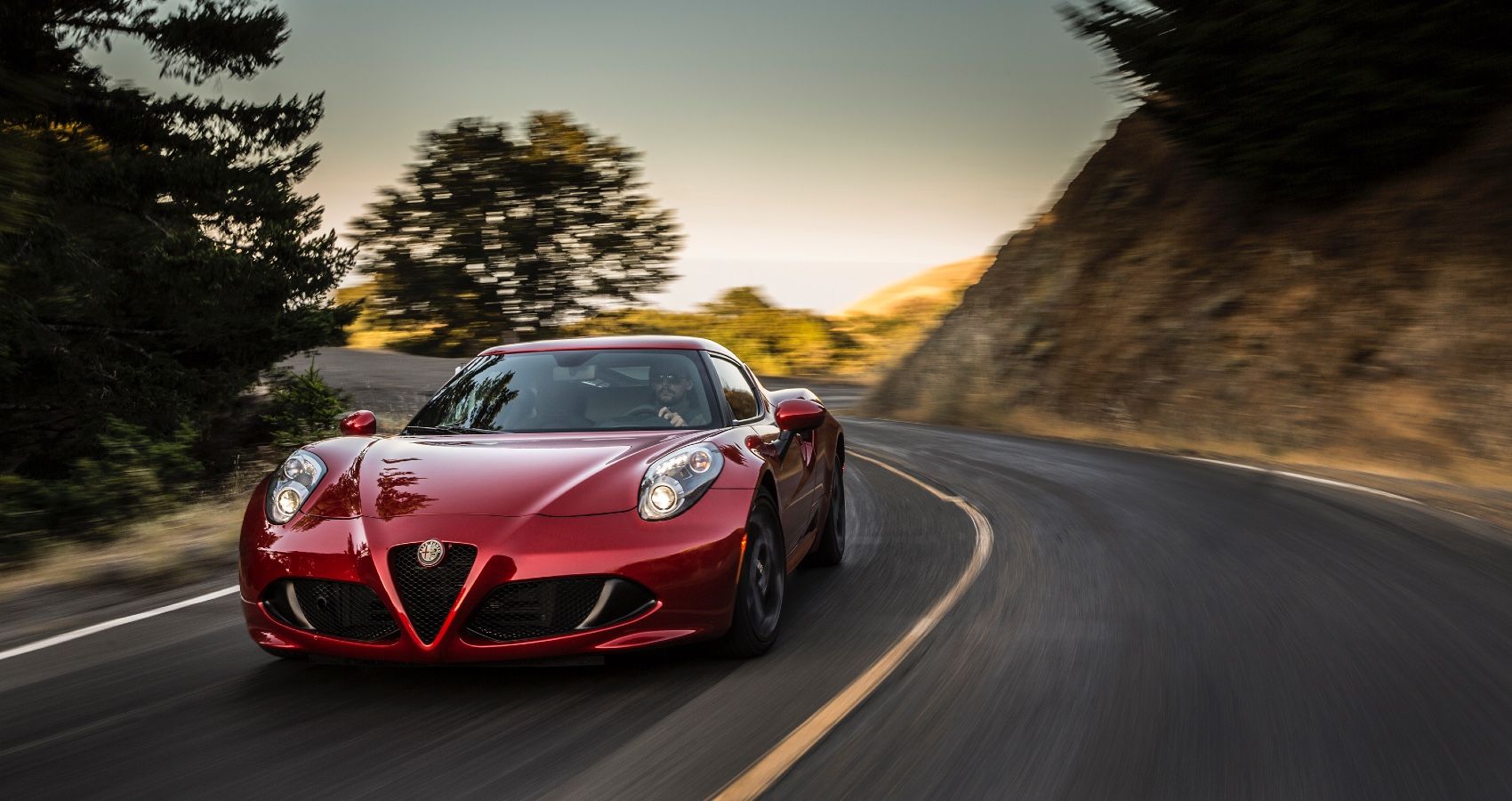 2018 Alfa Romeo on the road- front view