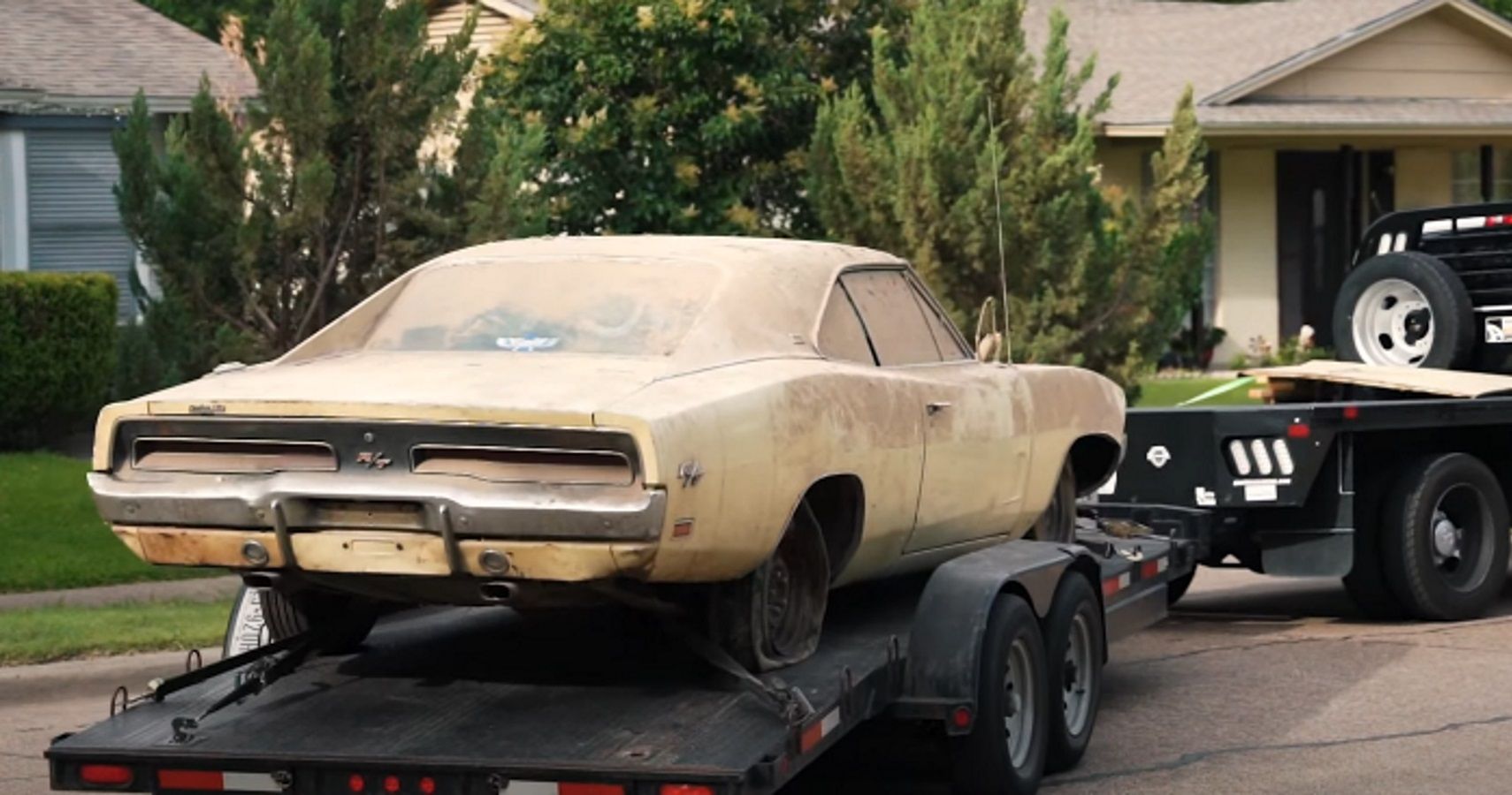  1969 Dodge Charger R/T on a trailer