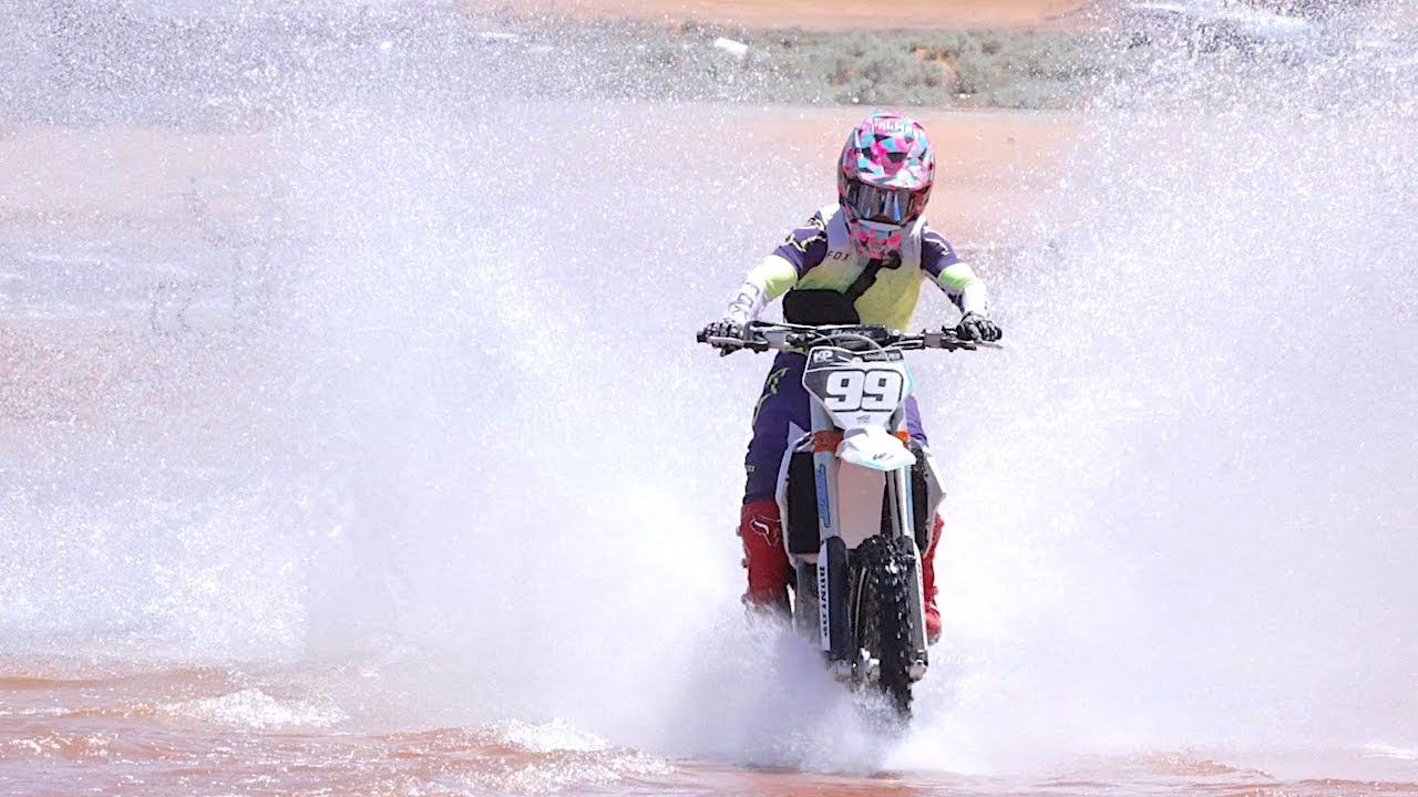 Dirt Bike On Water - Front