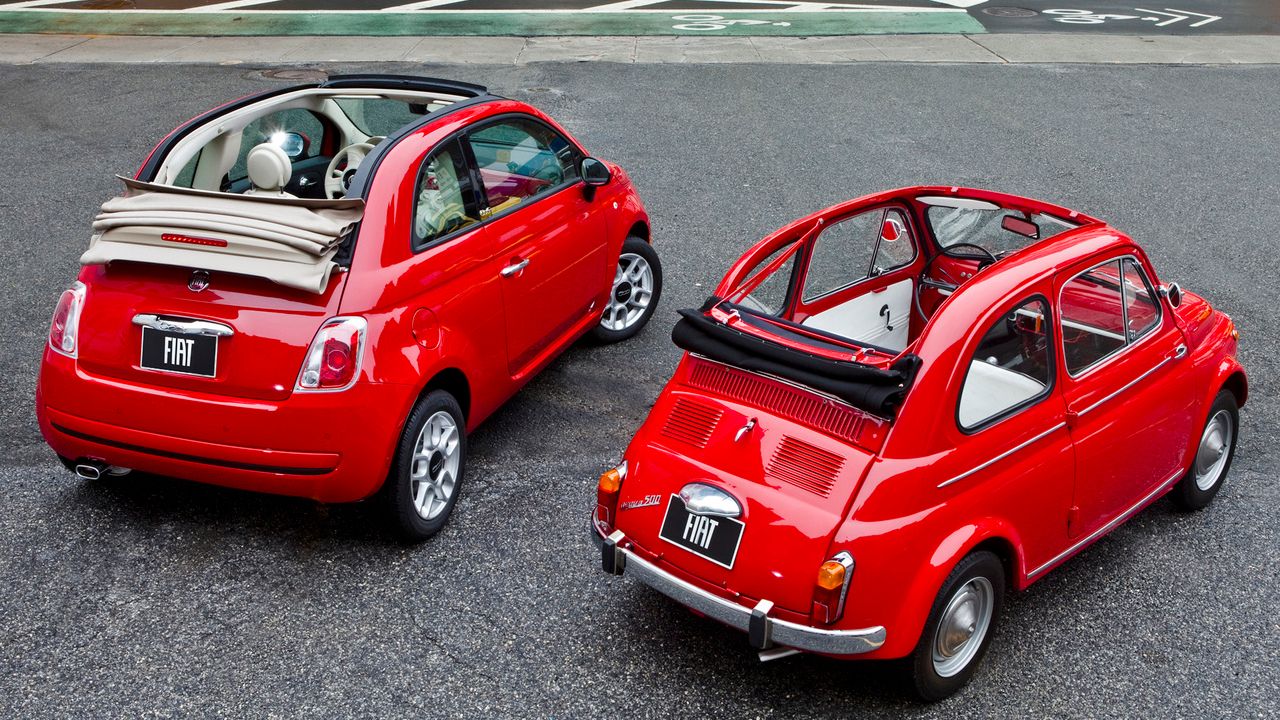 Fiat_500__Old VS New Cabrio