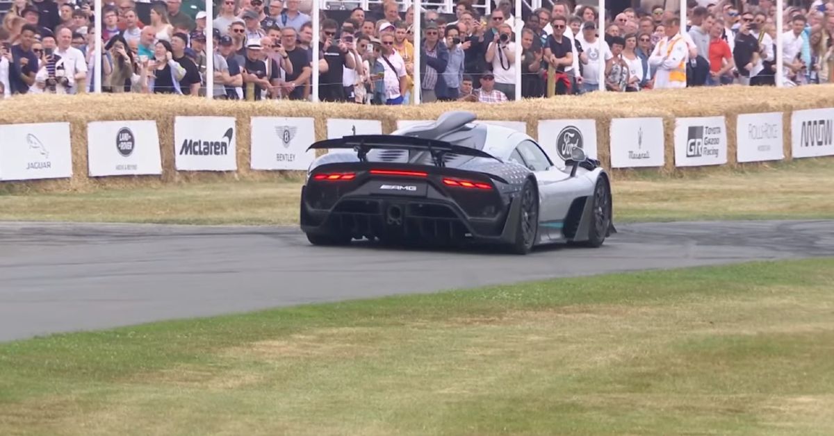 Goodwood Road & Racing YouTube Channel Mercedes AMG ONE Rear side view track mode