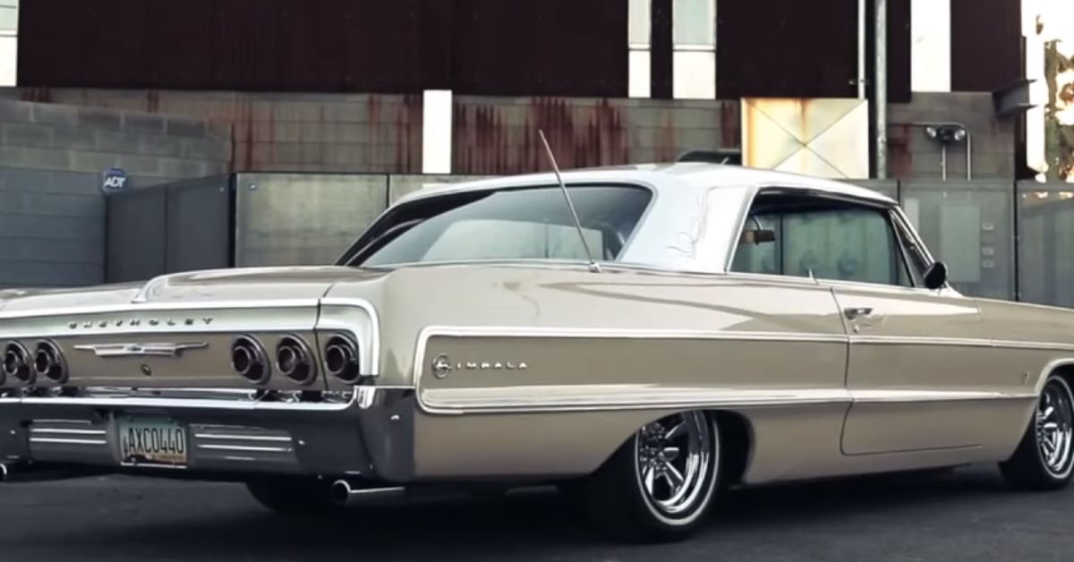 Hiphop Hot Rides YouTube Channel Kendrick Lamar 1964 Chevy Impala Rear side view