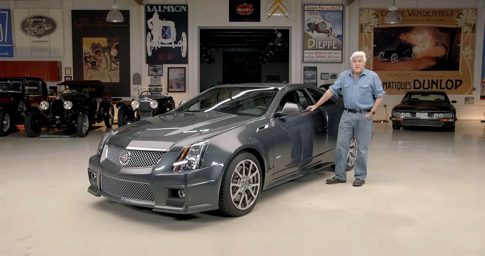 Jay Leno With His Second-Gen 2012 Cadillac CTS-V 2-Door Coupe 6 speed manual