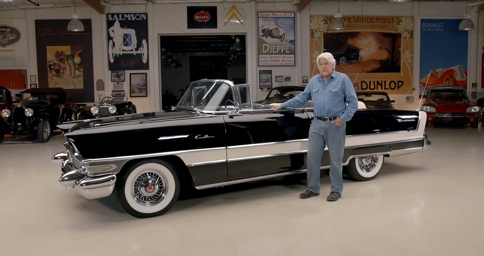 Jay Leno With His 1956 Packard Caribbean Classic Convertible