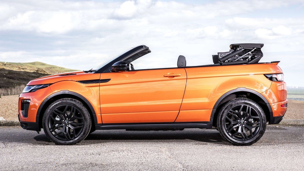 2017 Land_Rover-Range_Rover_Evoque_Convertible (orange)- side