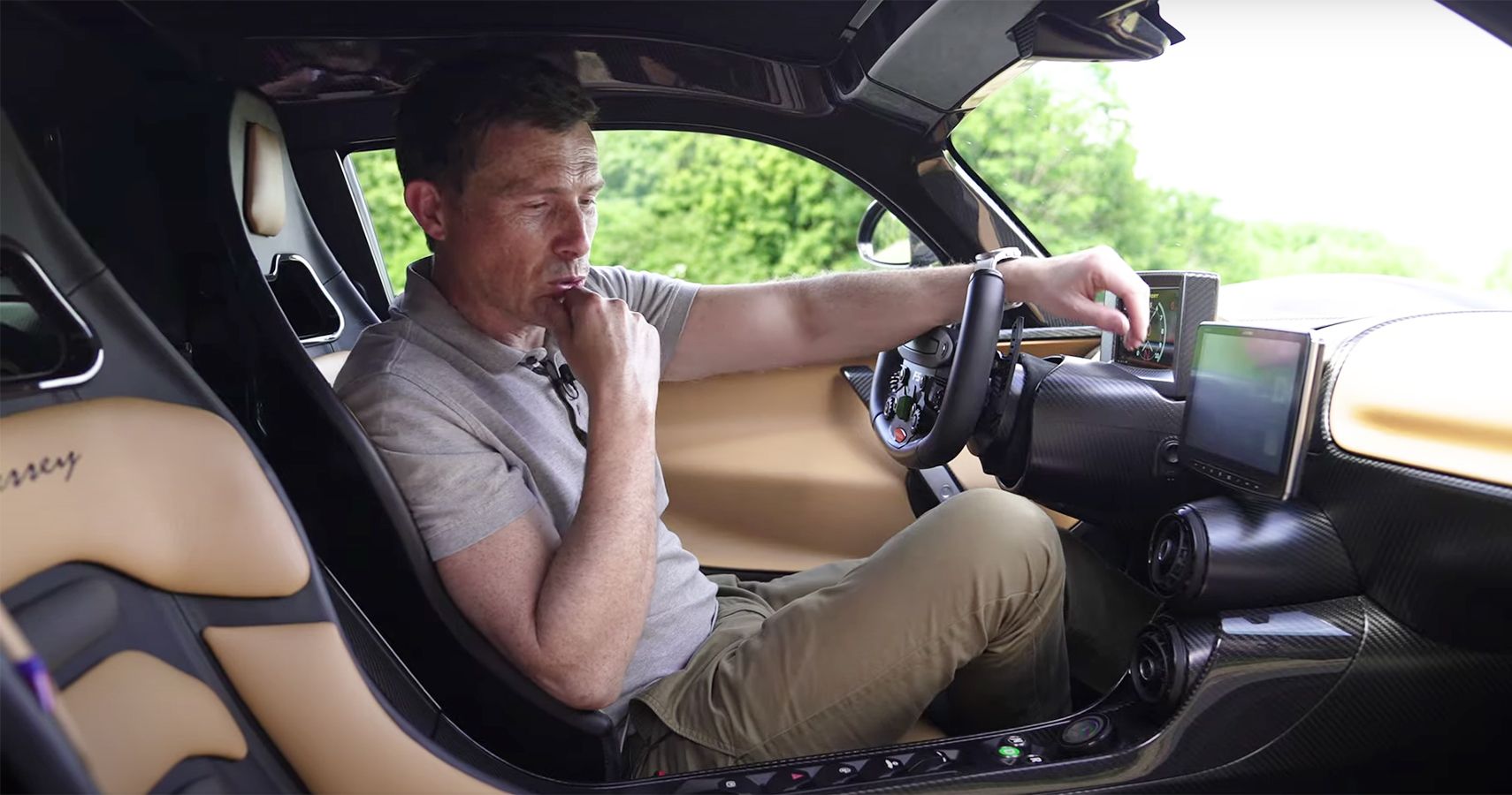Mat Watson drives Hennessey Venom F5 development model interior