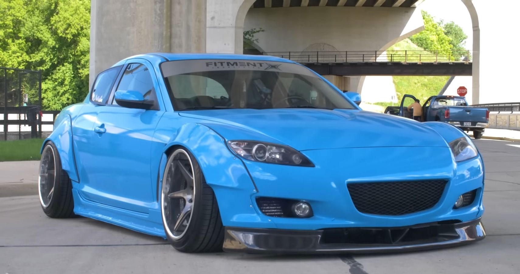 Modified Mazda RX-8 in blue