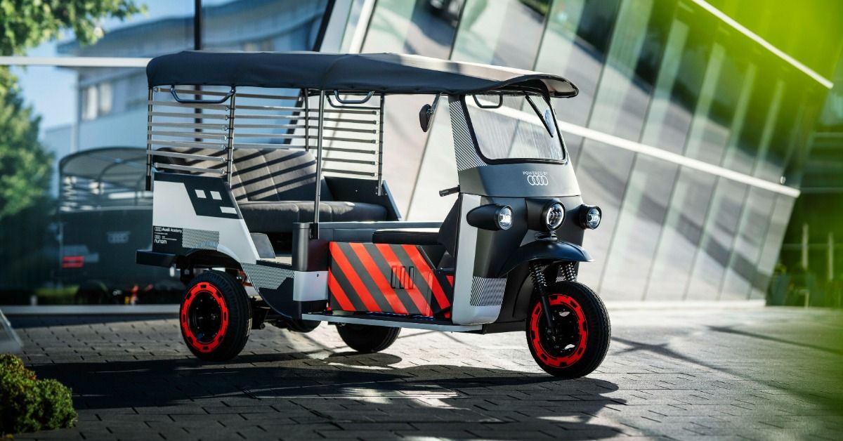 The E-Rickshaw based on the Audi e-Tron Powertrain in India.