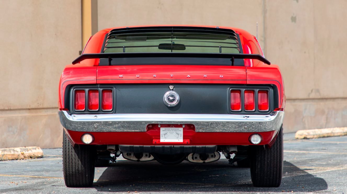 Red-1970-Ford-Mustang-Boss-302-Fastback--Rear-1