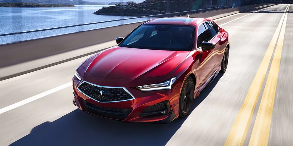 Red 2022 Acura TLX On The Road