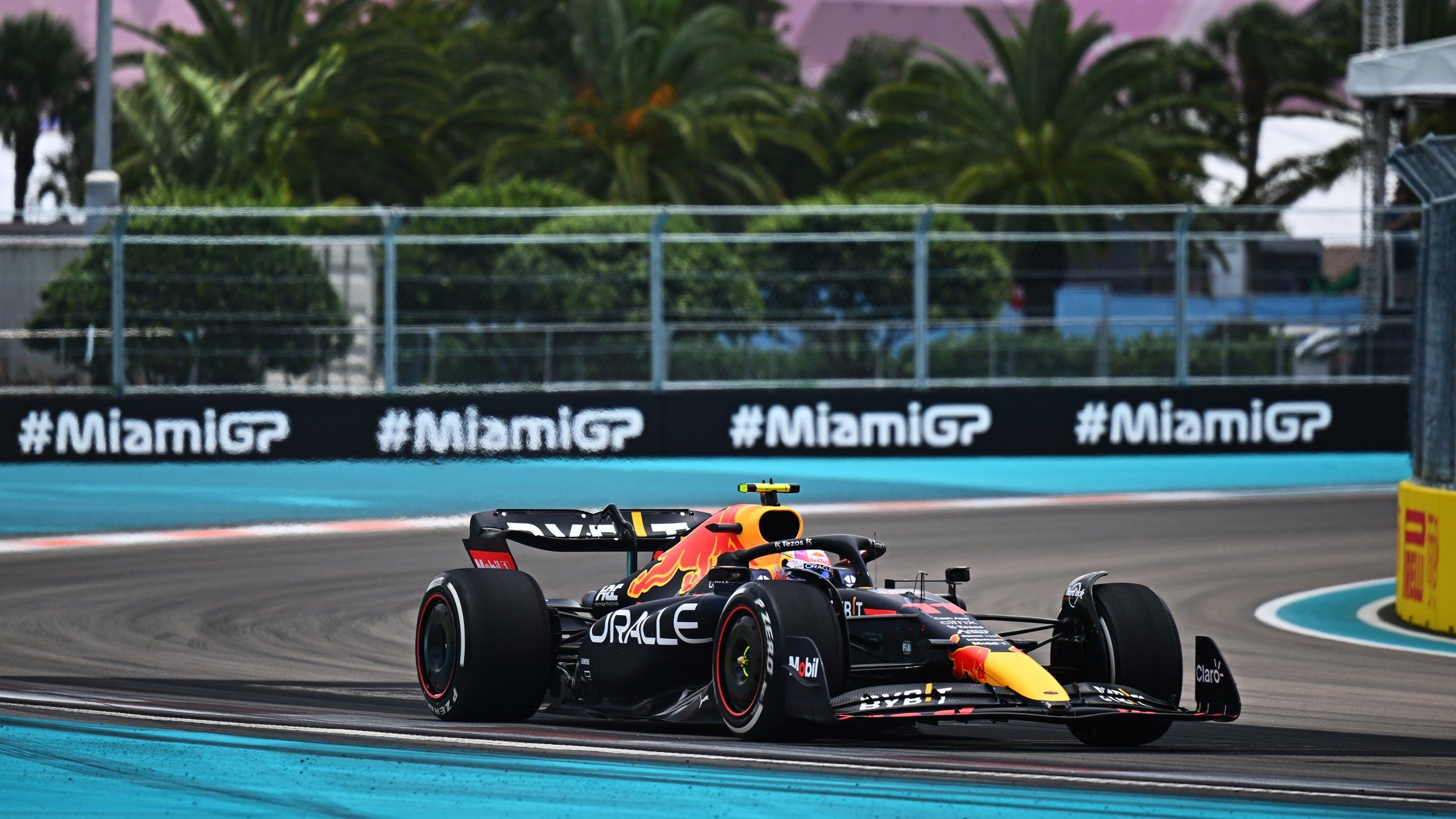 Red Bull races at the 2022 Miami Grand Prix.