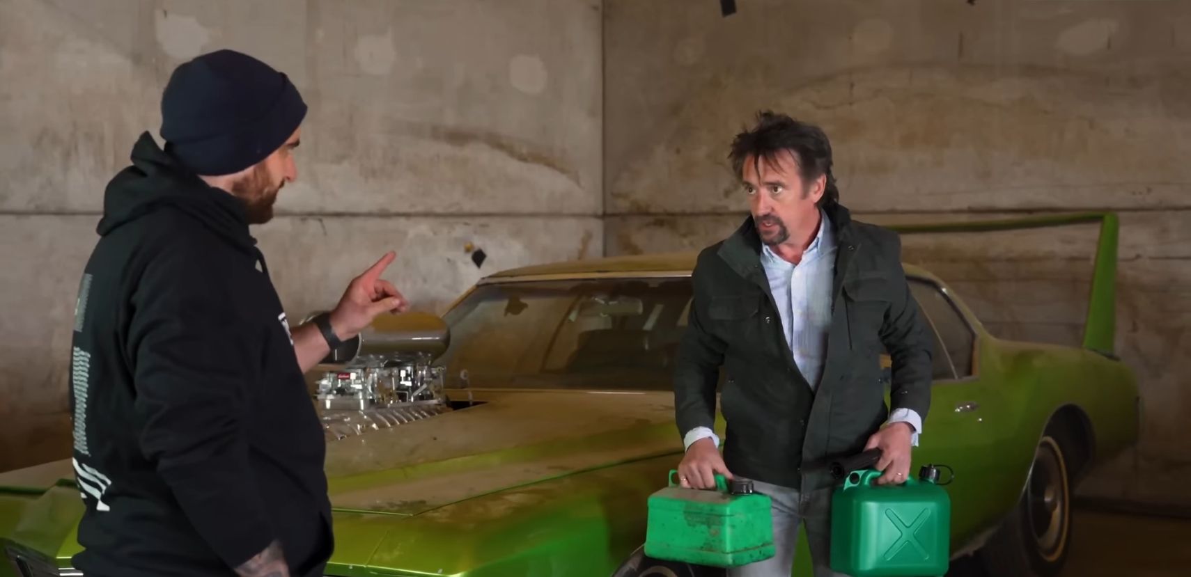 Richard Hammond V8 Buick Fire Up Getting Petrol In