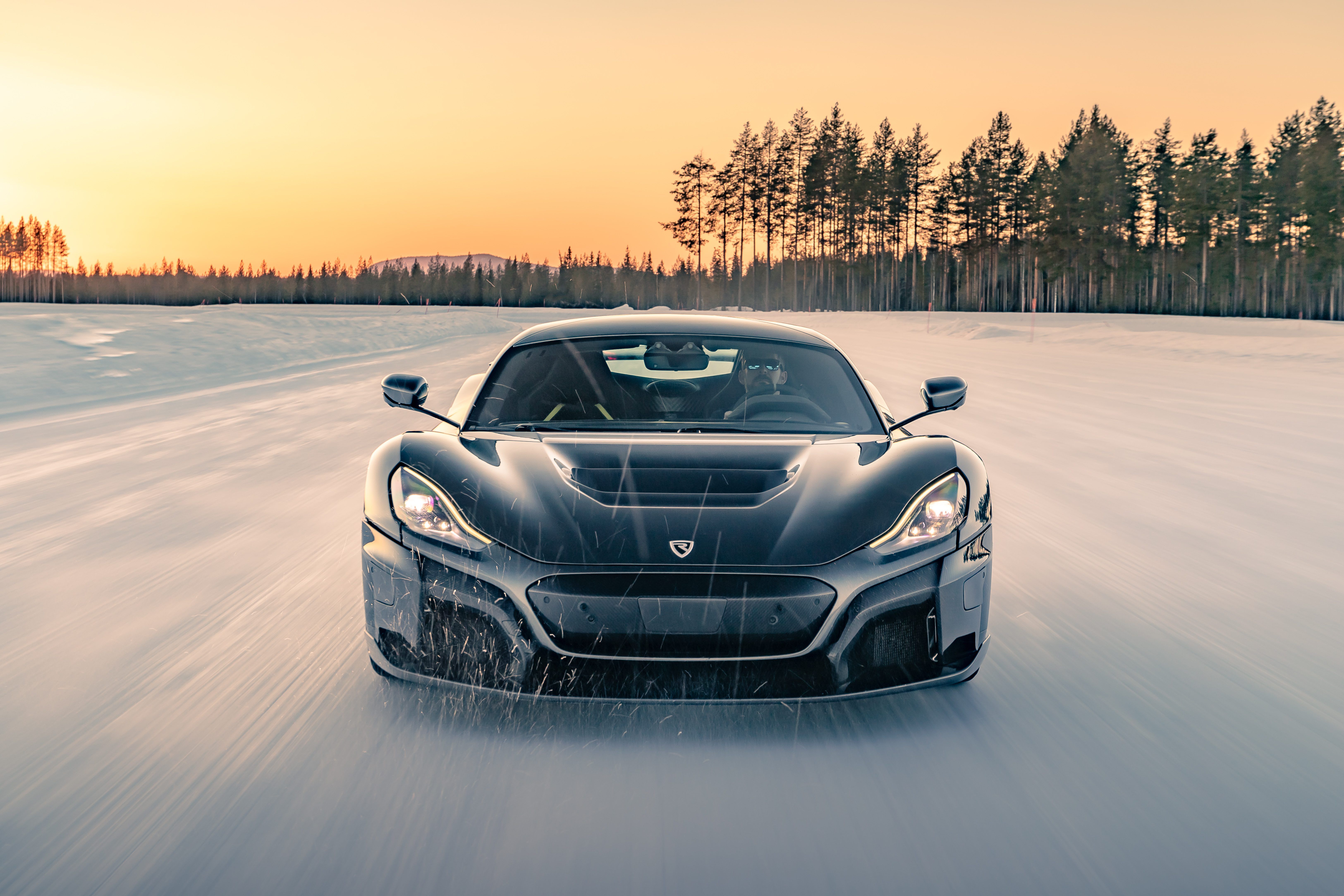 Rimac-Nevera-Cold-Weather-Testing-Sweden-front view