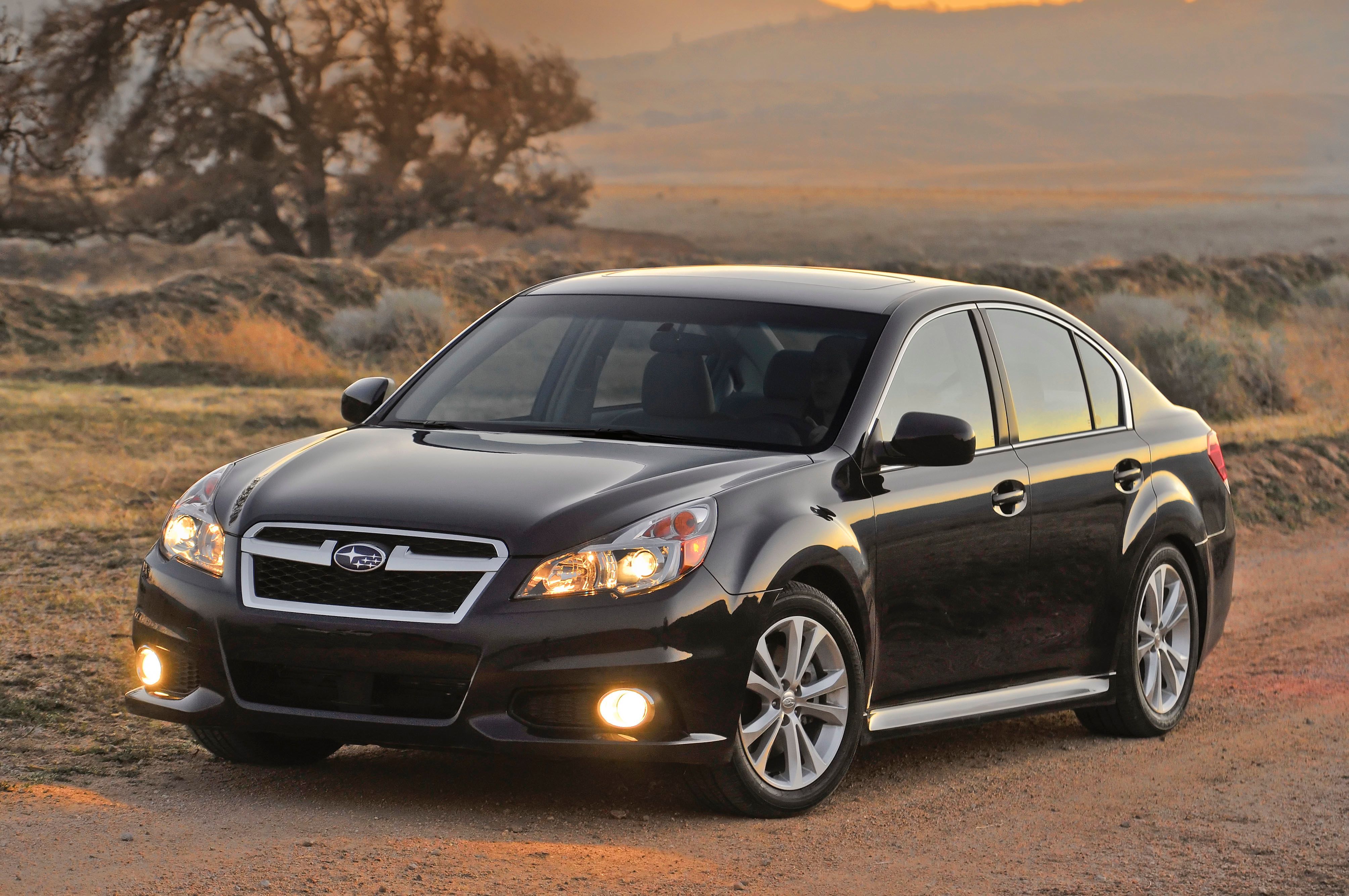 The 2013 Subaru Legacy on the road. 