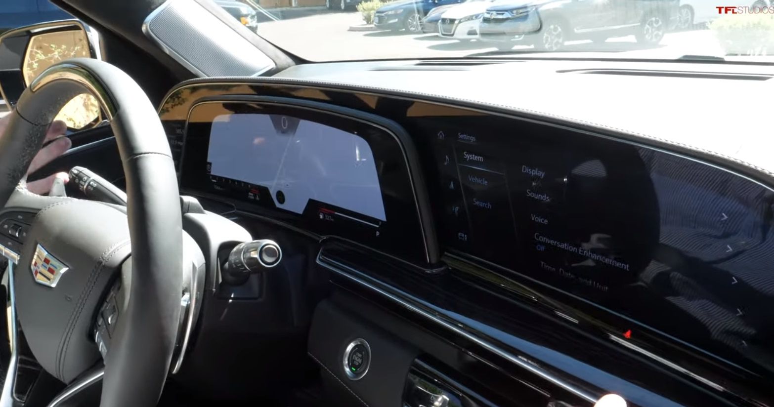 The Fast Lane Truck YouTube Channel Cadillac Escalade V 2023 interior dash