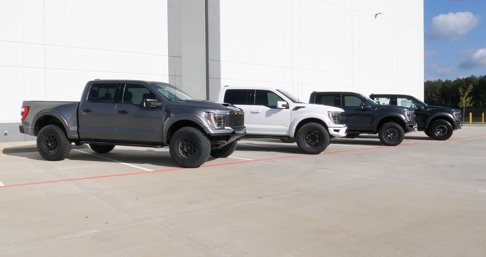 Comparison Of Three Modified Ford Raptors With The Stock One 