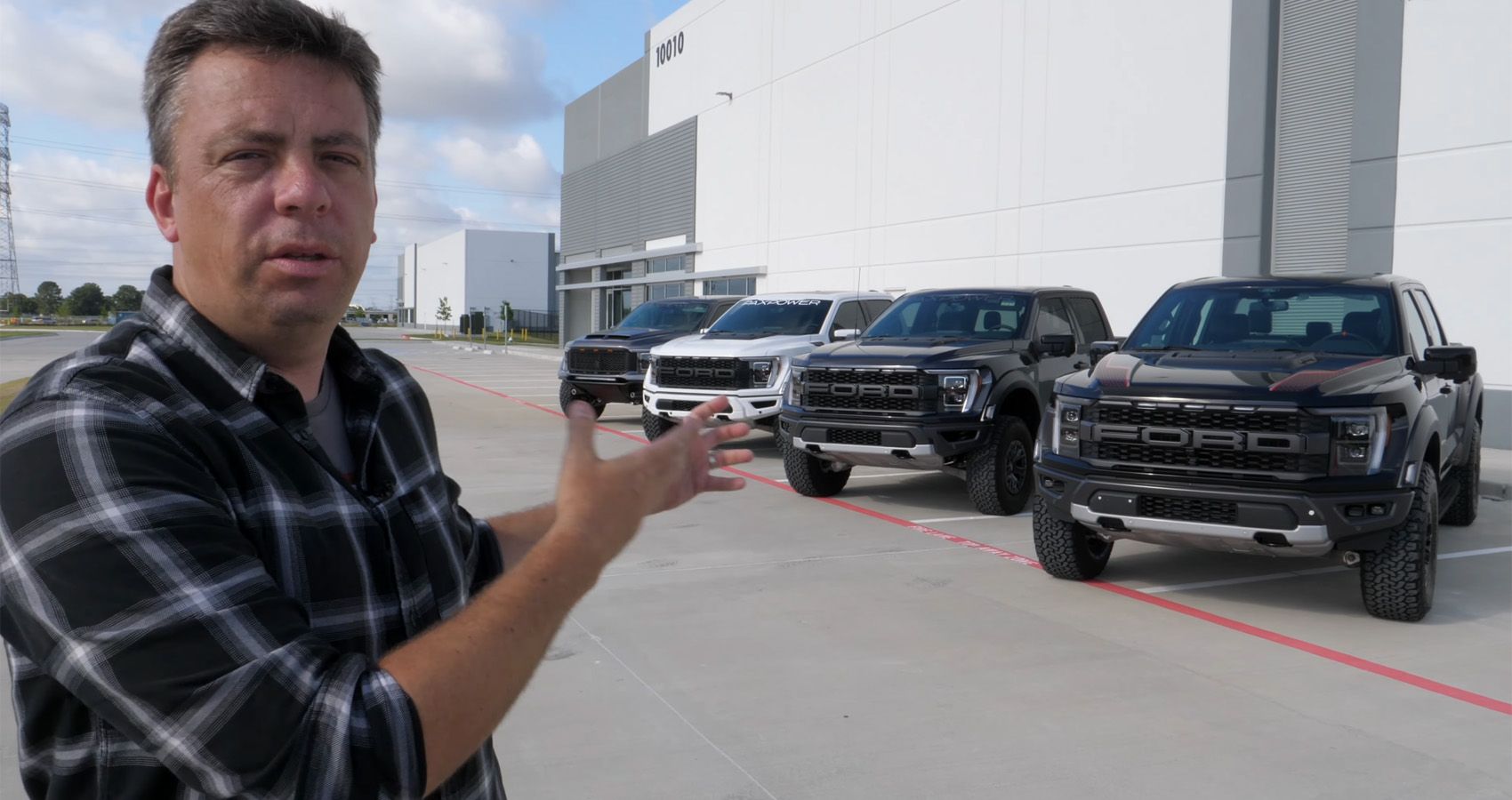 Three Modified Ford Raptors Compared With The Stock One 