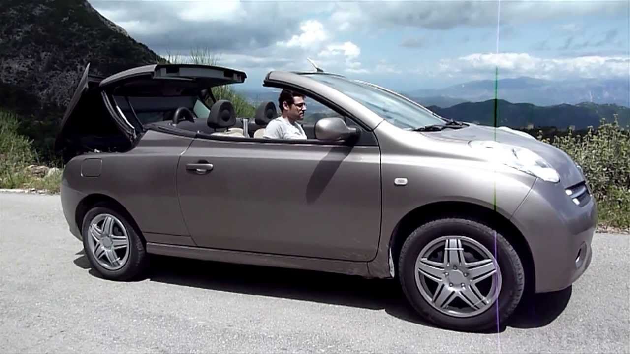 Nissan Micra C+C convertible cabriolet roof hard top opening