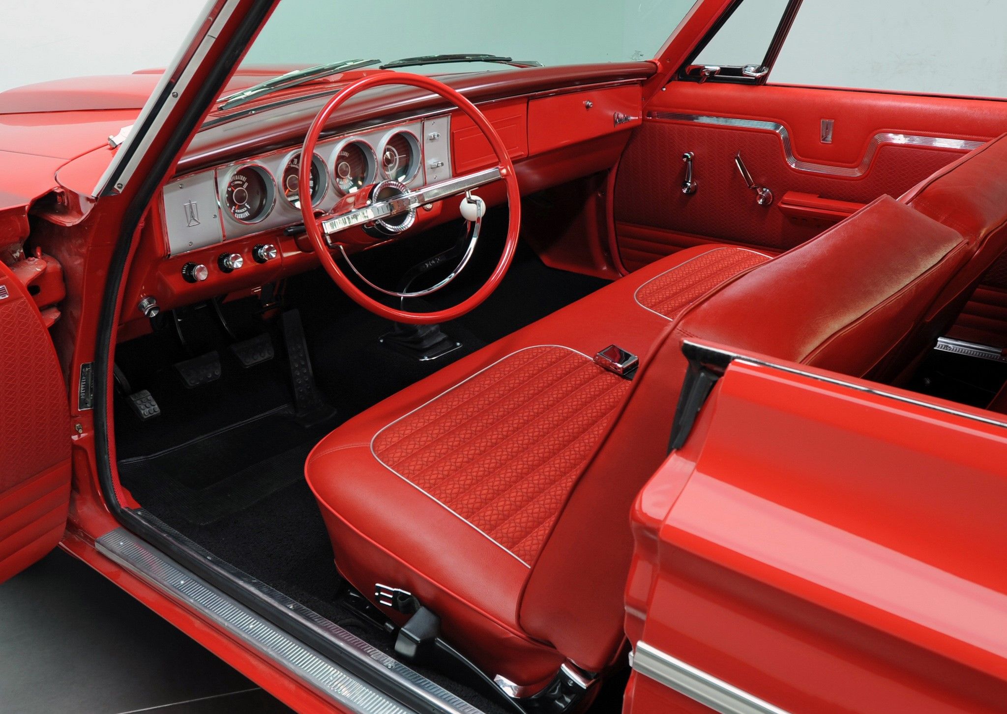 The interior of the 1964 Plymouth Belvedere. 