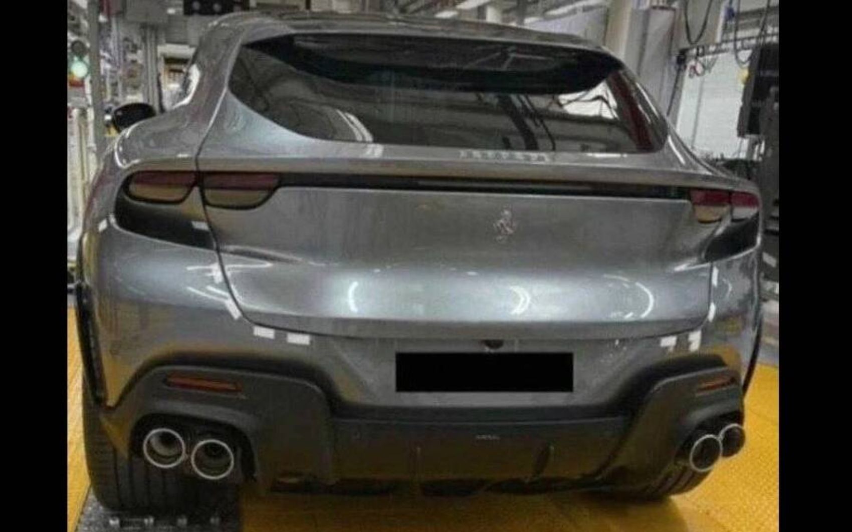 Ferrari Purosangue spied on assembly line - Rear