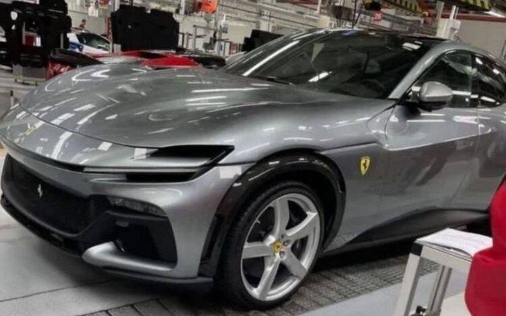 Ferrari Purosangue spied on assembly line 