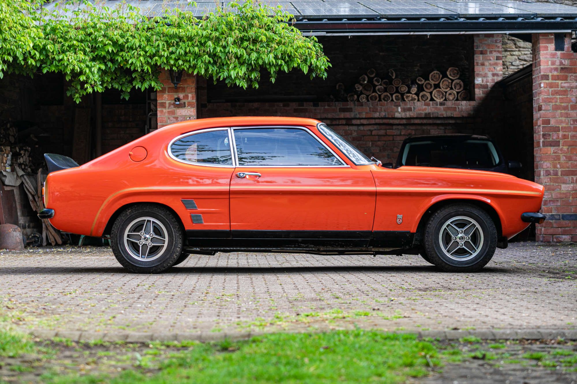 The 1975 Ford Capri RS3100 side view.
