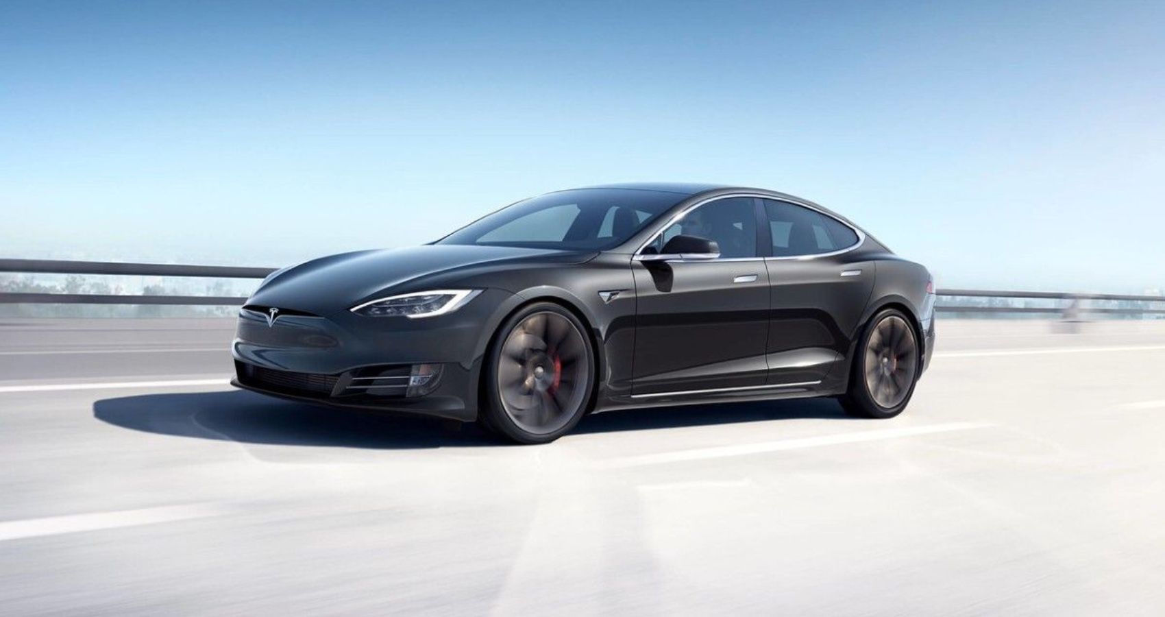 2022 Tesla Model S Plaid side view black