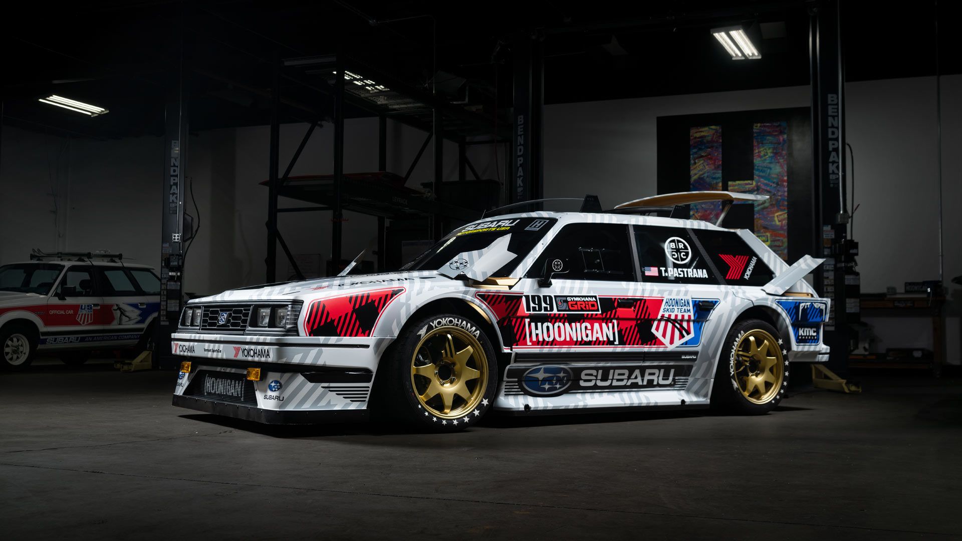 Hoonigan Subaru GL Family Huckster Front Quarter View