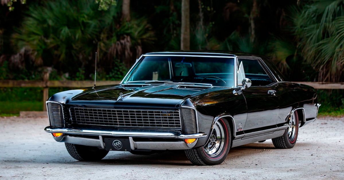 Black 1965 Buick Riviera GS Parked 
