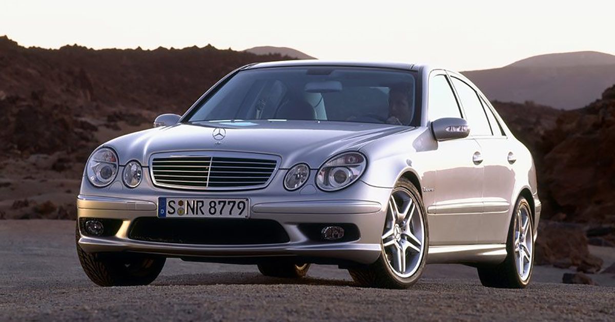 2003-Mercedes-Benz-E55-(Silver)---Front