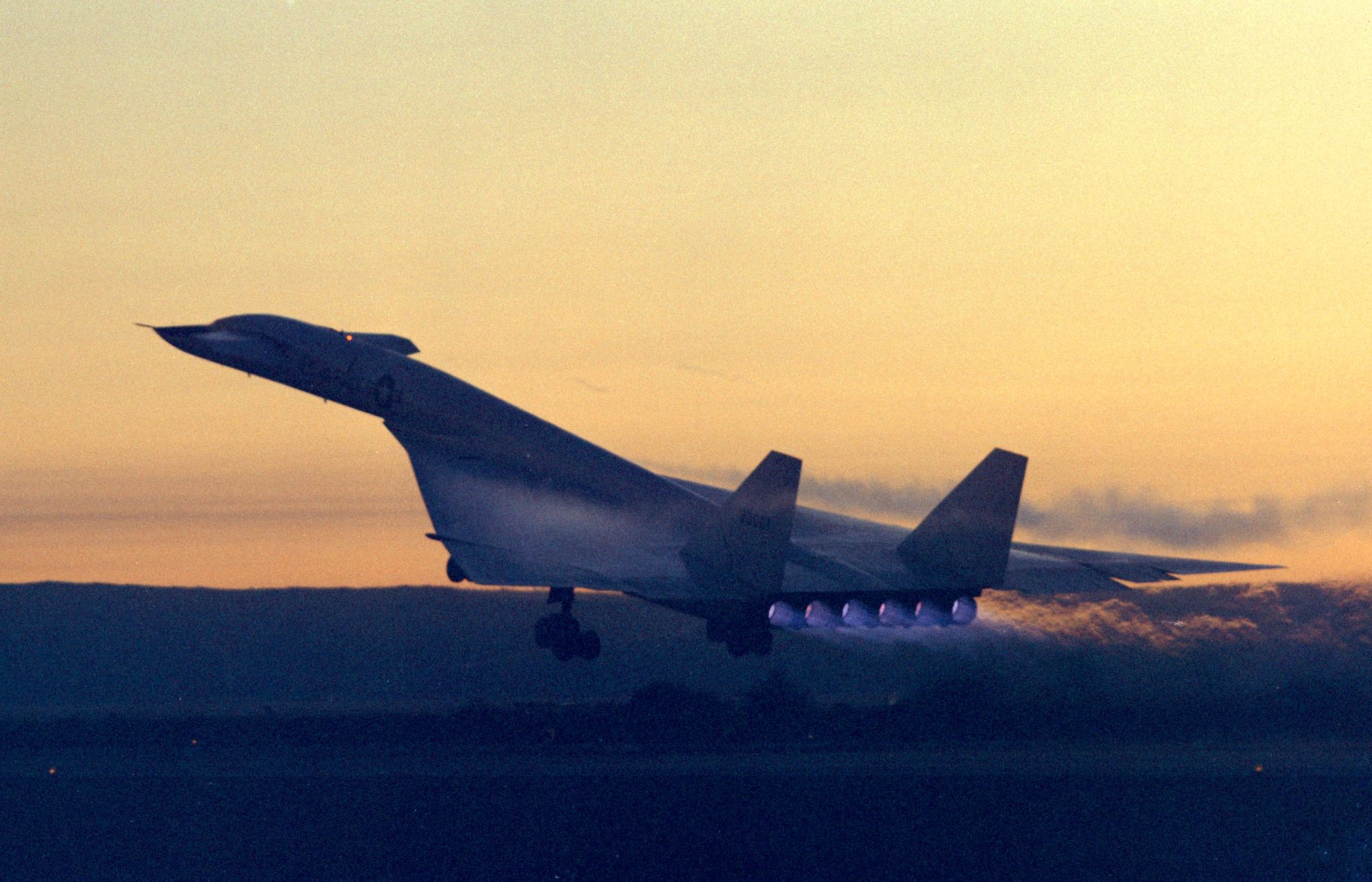 North American XB-70 Valkyrie Taking Off In The Sunset