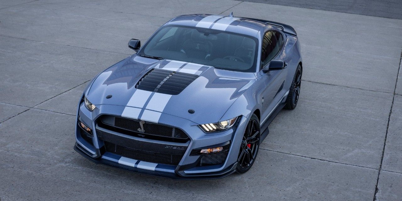 Blue 2022 Ford Mustang Shelby GT500 Heritage Edition parked