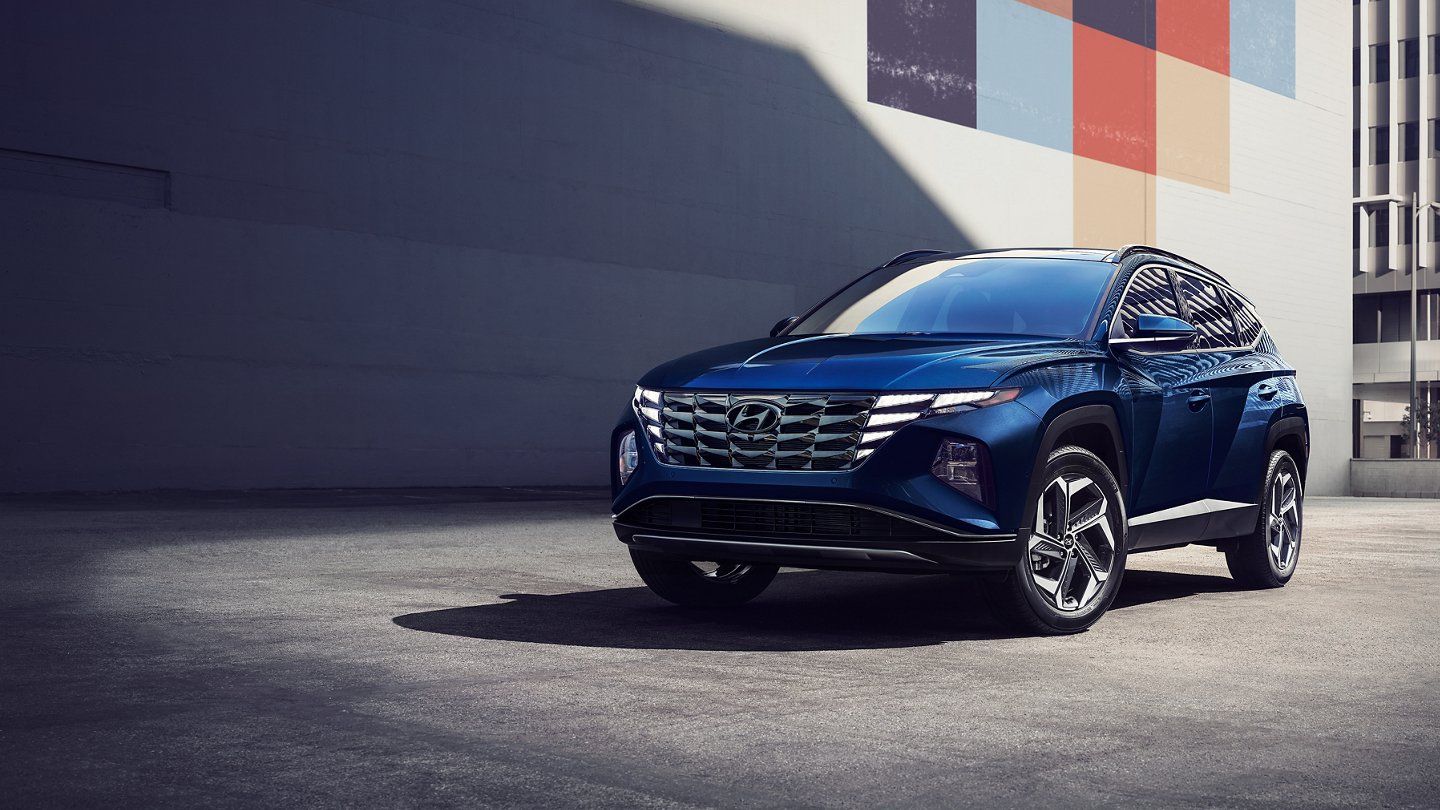 2022 Hyundai Tucson Hybrid (Blue)- Front Angle