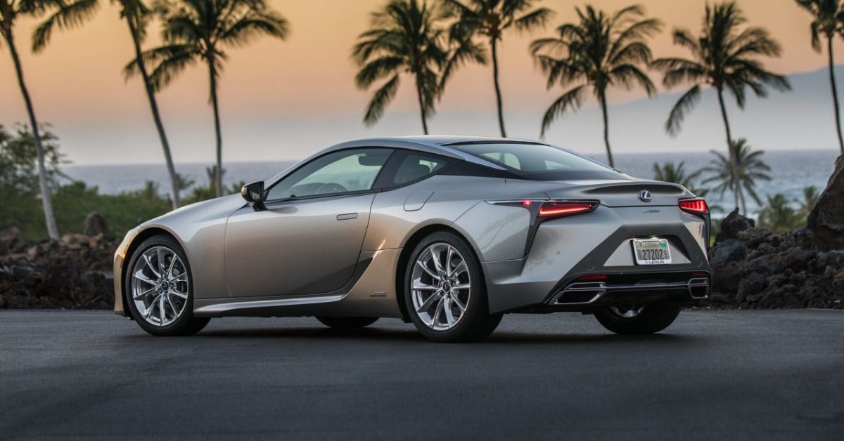 The 2022 Lexus LC500 on display.