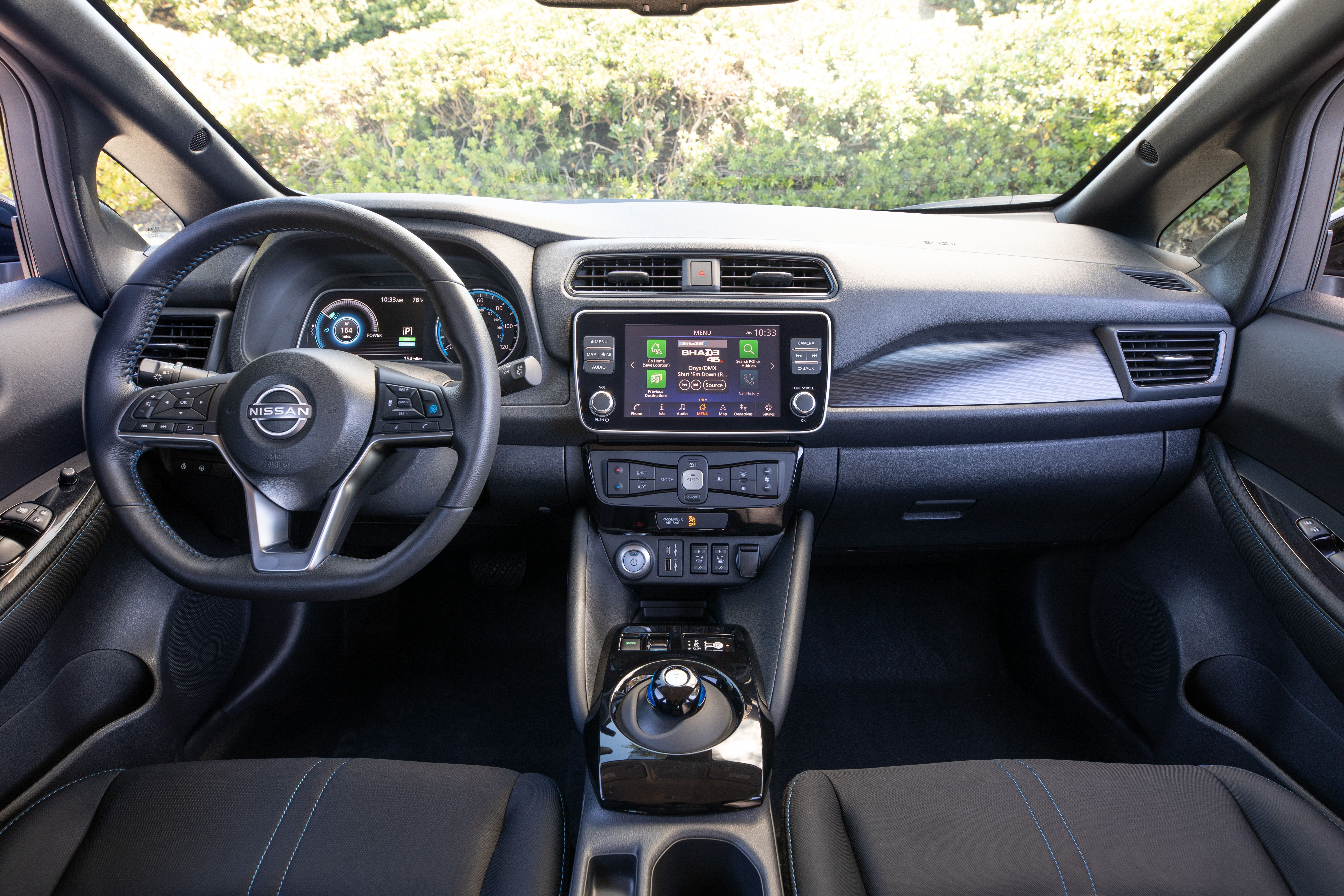 The interior of the 2023 Nissan Leaf. 