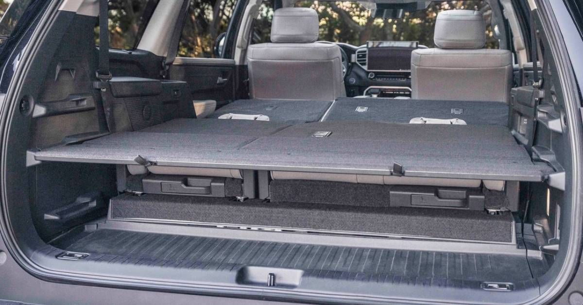 2023 Toyota Sequoia TRD Pro Cabin Space Rear Seats Folded