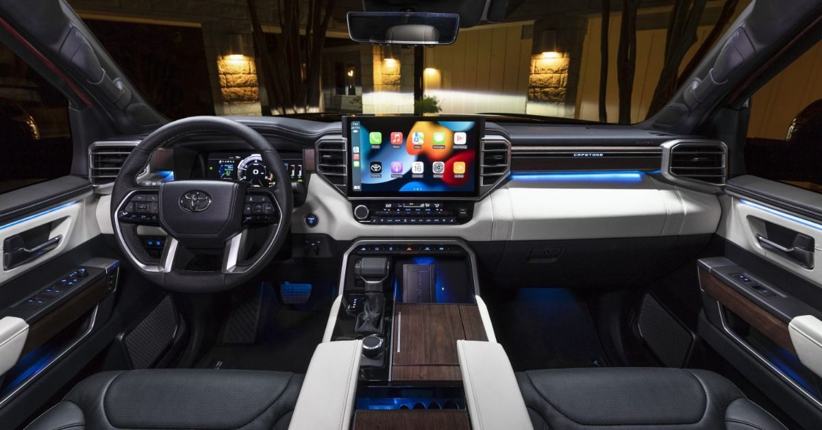 The interior of the 2023 Toyota Sequoia Capstone, looking forwards