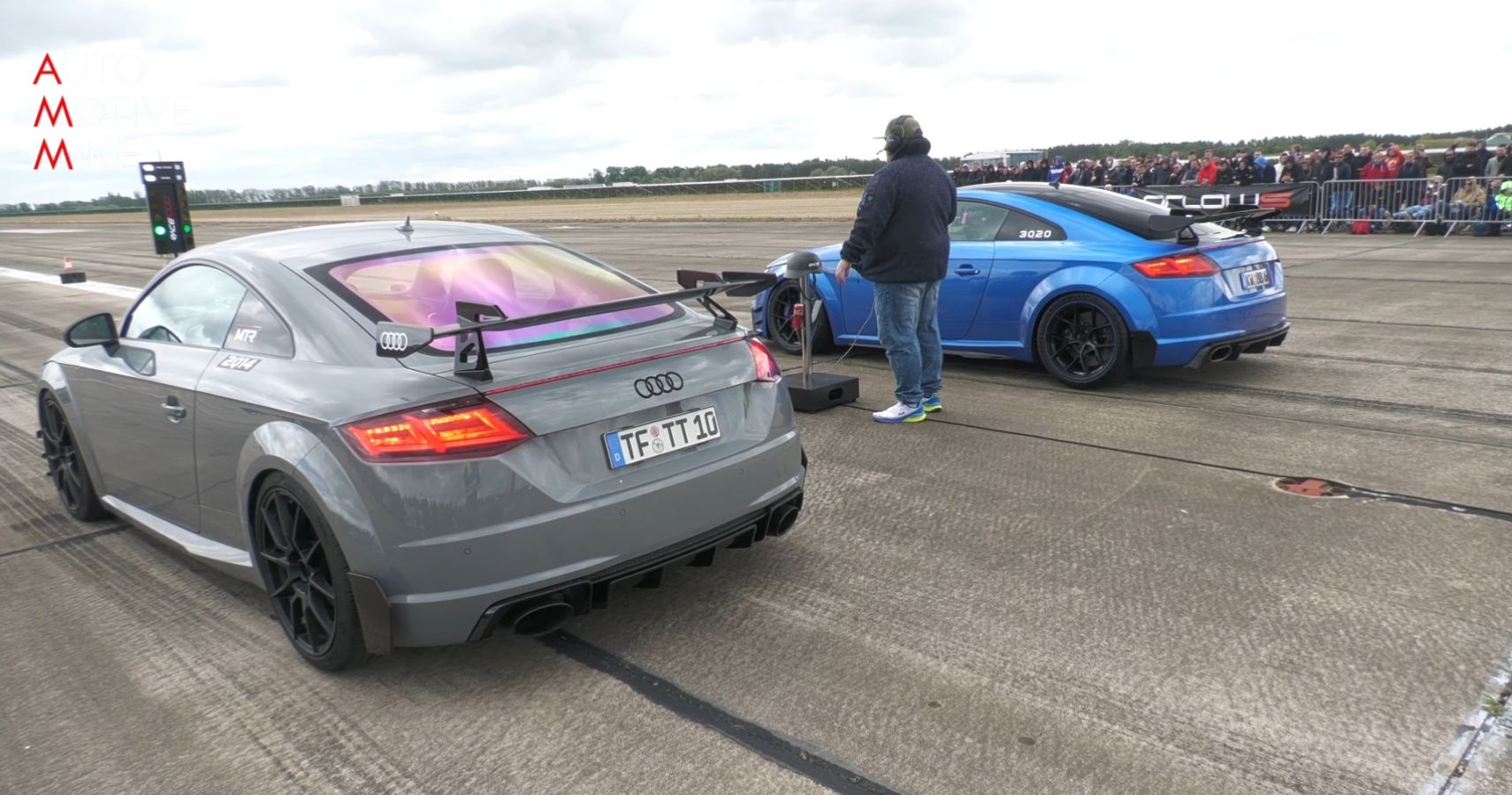 900 Hp Audi TT RS Drag Races With 700 Hp TT RS
