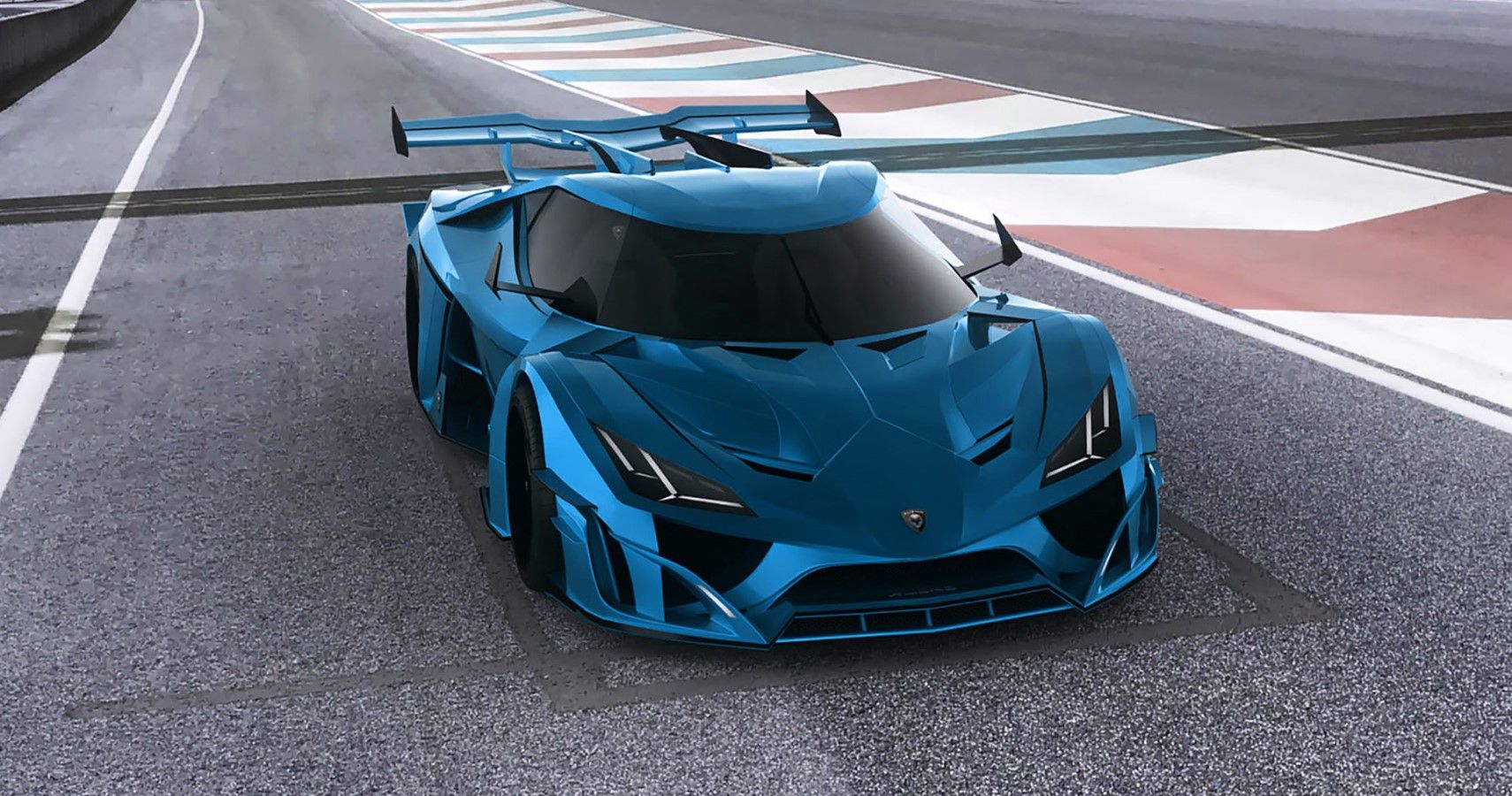 Alieno Unum front third quarter view in electrifying blue shade