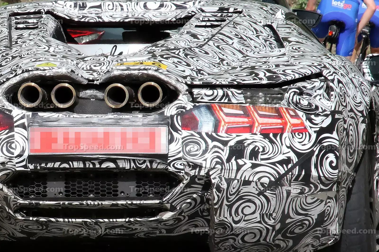 Aventador Successor Spy Shots Rear Details