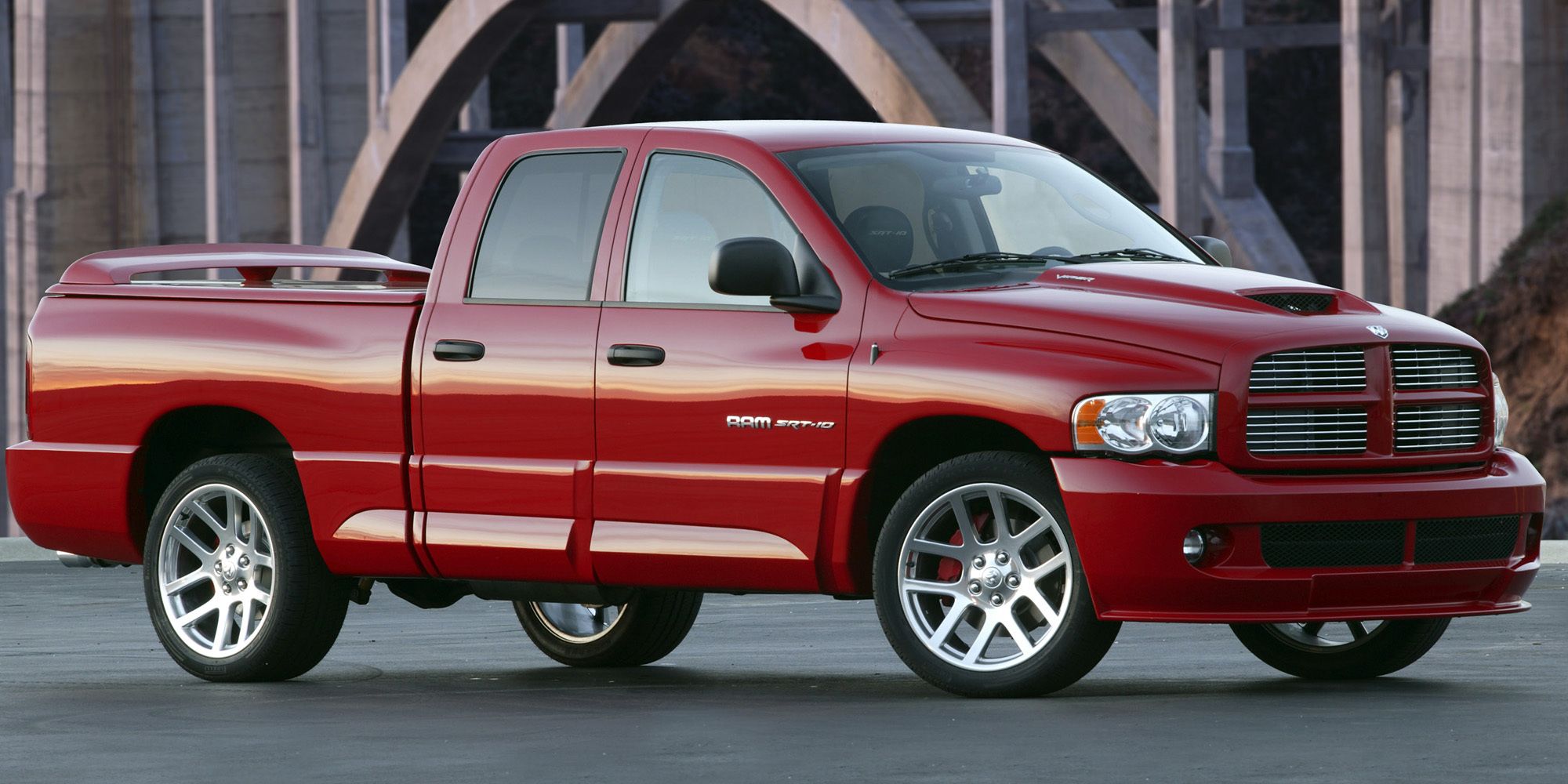 Dodge Ram SRT10 Quad Cab Front Quarter Red