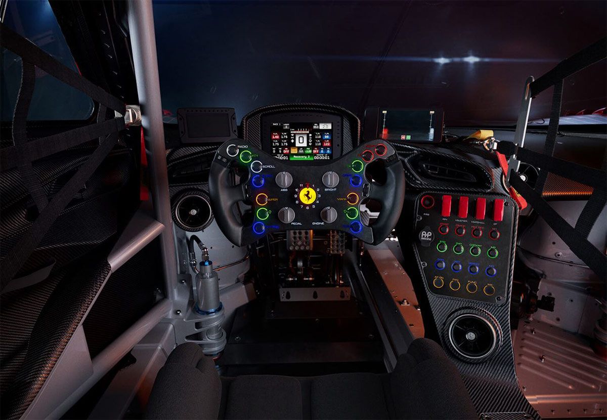 Ferrari-296-GT3-Racecar-Interior-&-Steering-Wheel