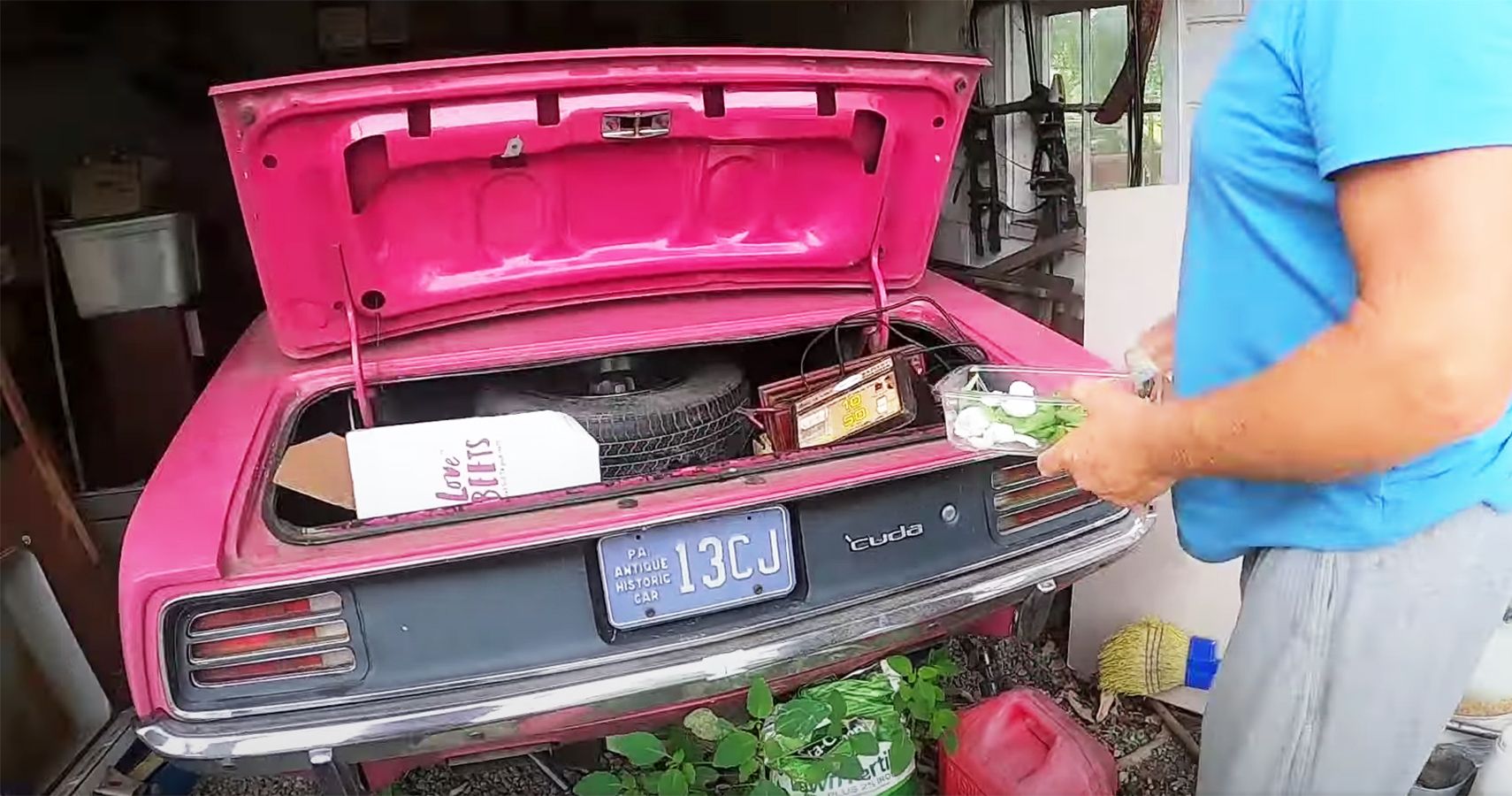 Pink Panther 1970 Plymouth Barracuda rear