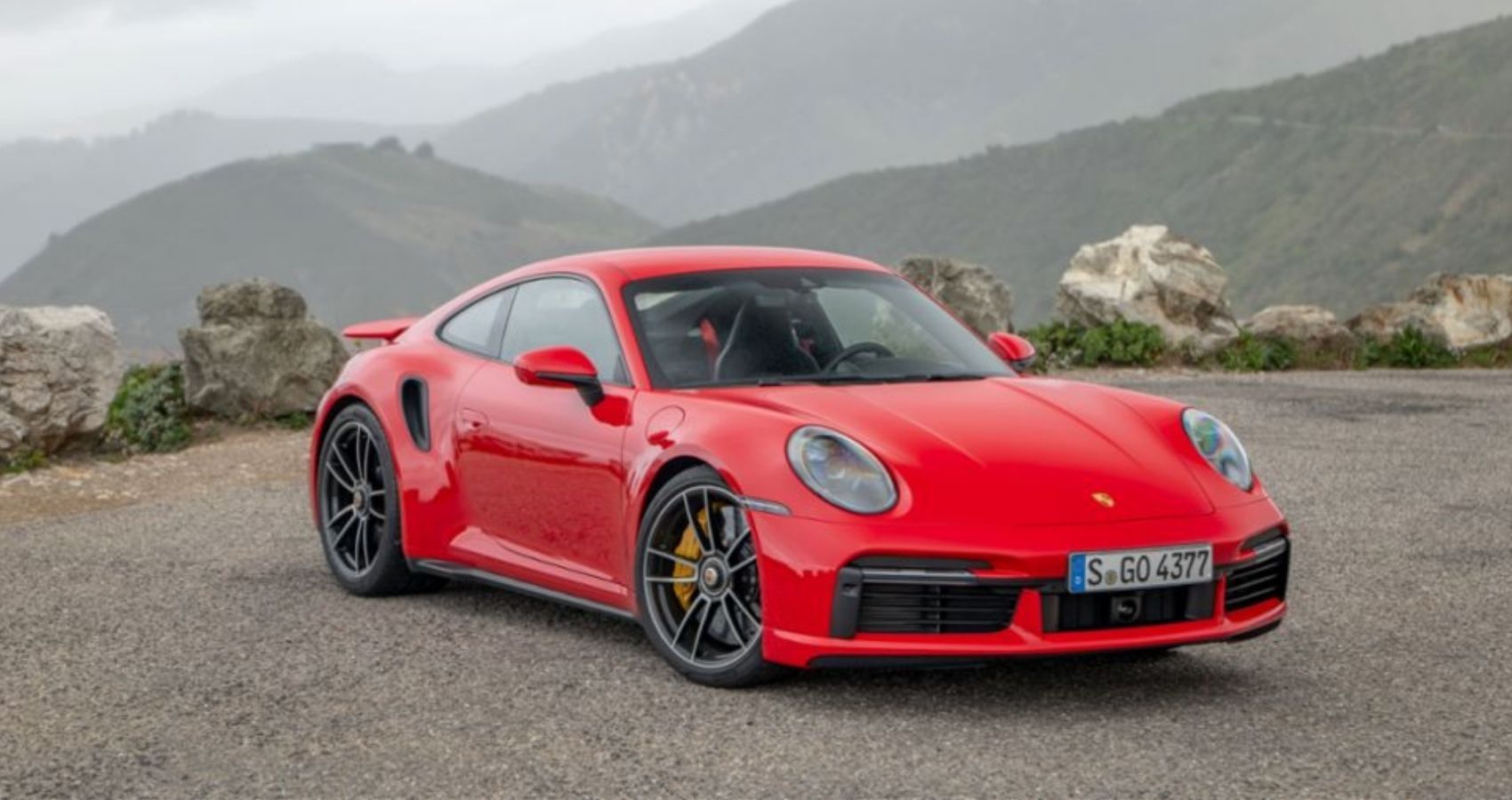 Porsche 911 Front View In Red