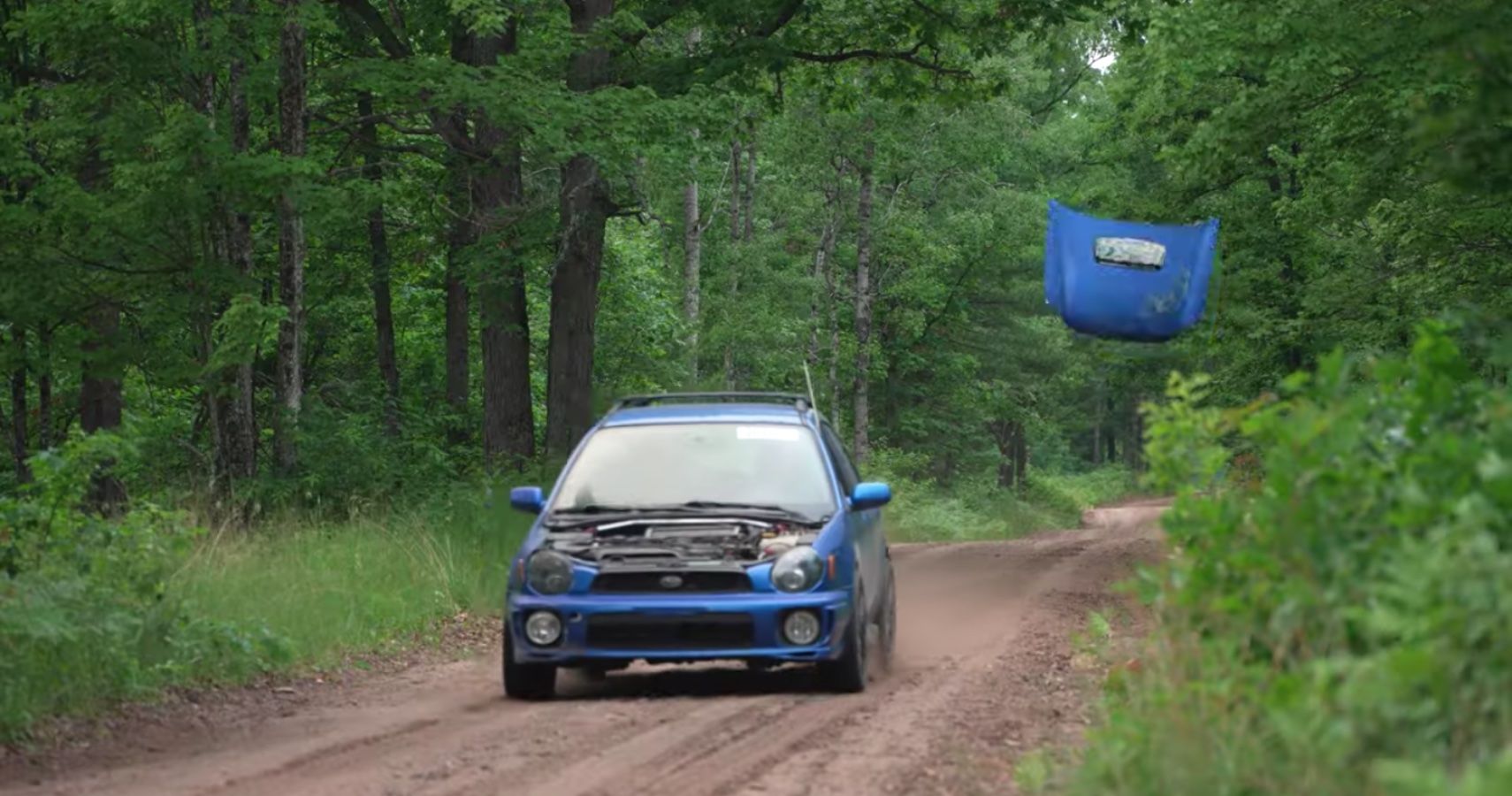 Subaru Impreza WRX rally car in blue
