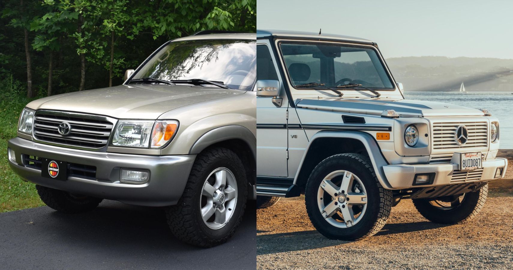 Toyota Land Cruiser and Mercedes-Benz G-Class side-by-side image