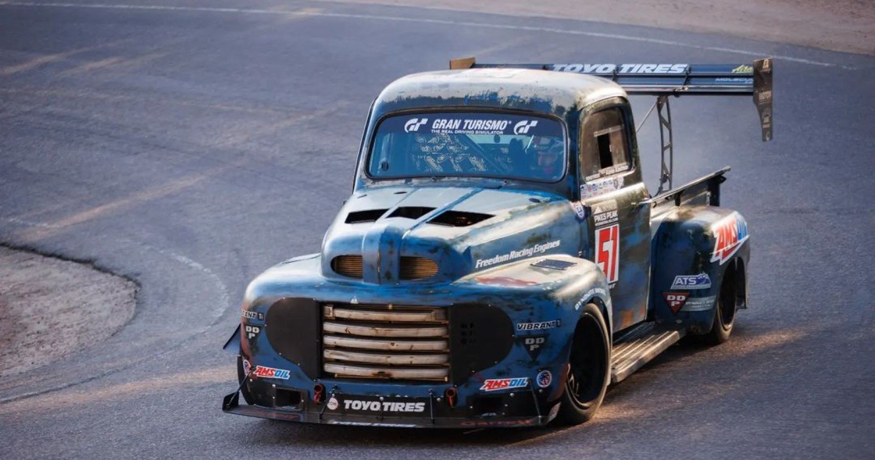 Check Out This Monster Ford F1 Race Truck That Aaron Kaufman Drove At