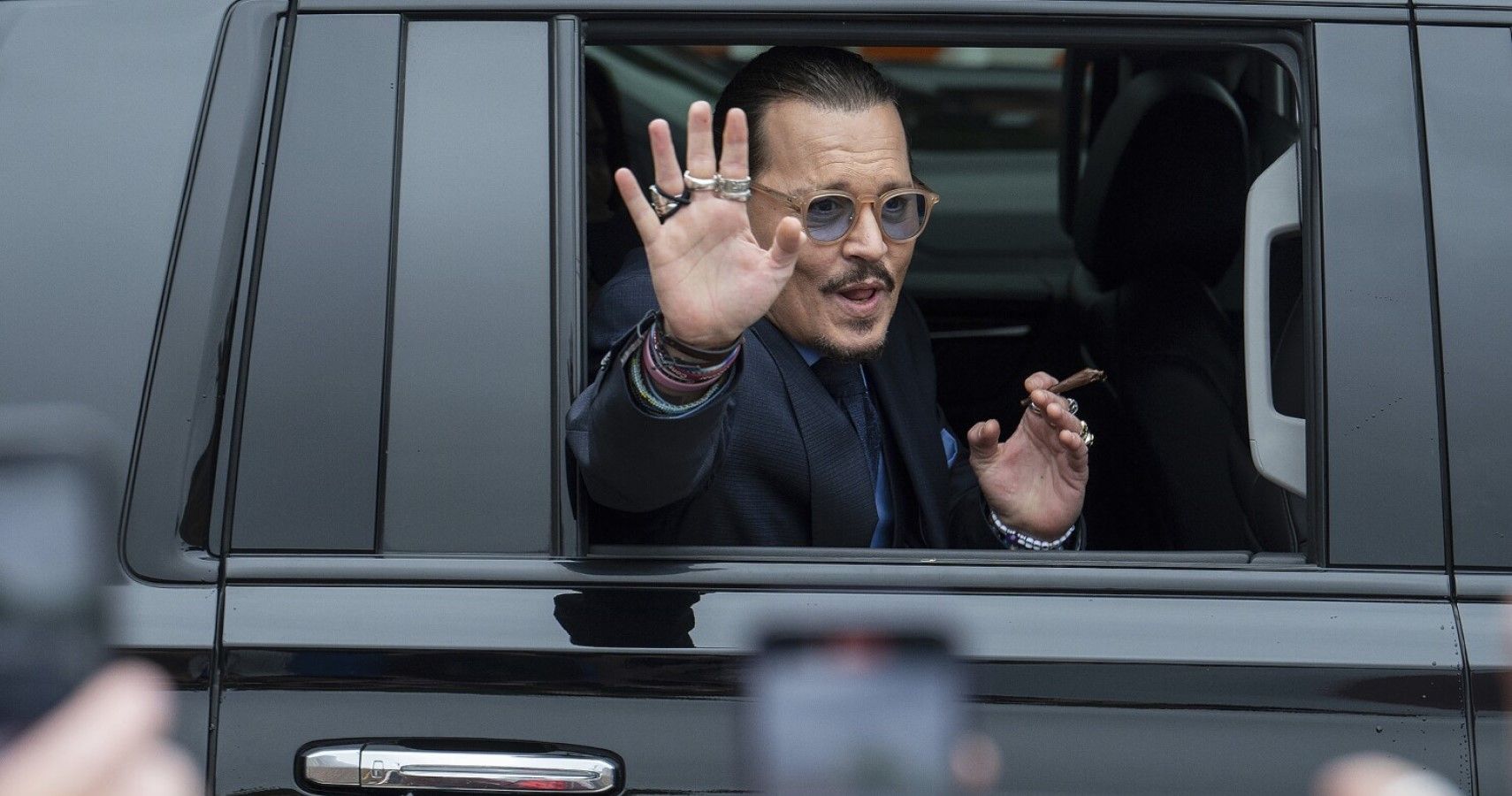 Johnny Depp clicked at his recent court proceedings