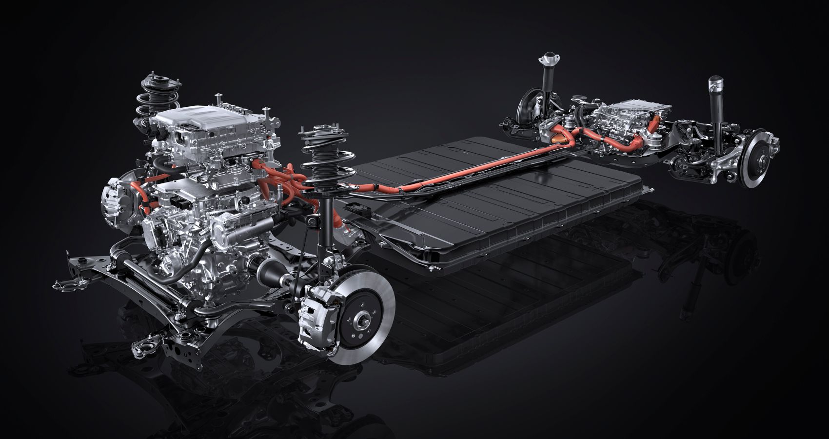 2023 Lexus RZ 450e powertrain layout view